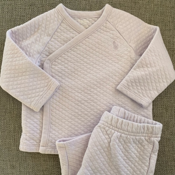 Ralph Lauren Quilted Kimono Top & Pants Set - Picture 2 of 7